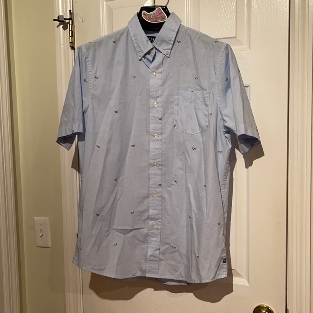 NWOT Short sleeve with limes button down